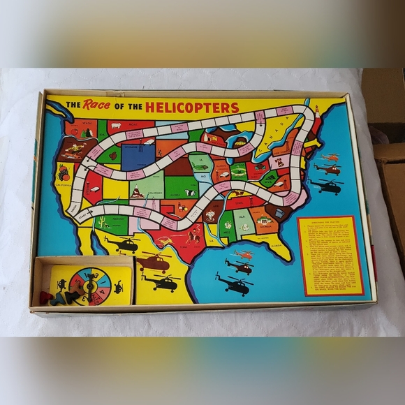 HELICOPTER RACE GAME 1950'S BUILT RITE WARREN Set Number 851 BENIFITS CHARITY - Picture 6 of 9